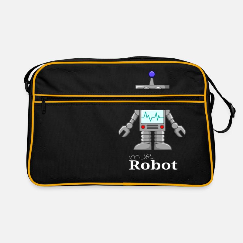 Roboter Geschenk Retro Tasche