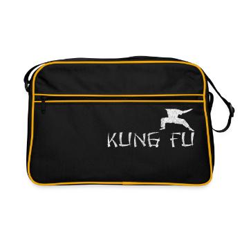 Kung Fu Kung Fu Cadeau Kungfu Combats - Sac Retro - noir/or - Devant