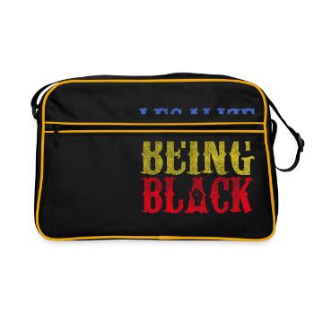 Africa Gift Black History Month - Retro Bag - black/gold - Front