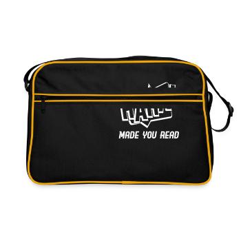 Haha Made you read - Retro Bag - black/gold - Front