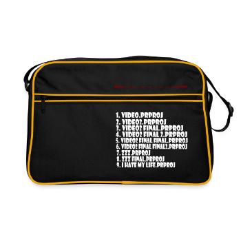 Editor Life - Retro Bag - black/gold - Front