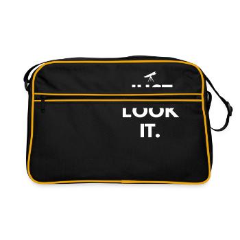 astronomie astronomie astronome viens faire sport mach h - Sac Retro - noir/or - Devant
