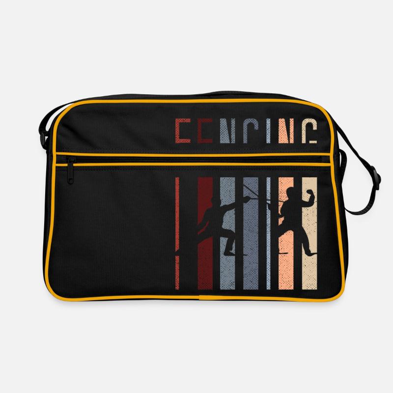 Fechten - Retro Tasche - Schwarz/Gold