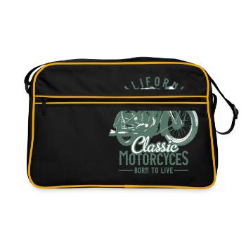 Classic motorcycles. Born to live - Retro Bag - black/gold - Front