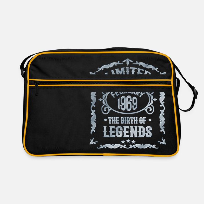 Février 1969 Anniversaire des légendes - Sac Retro - noir/or