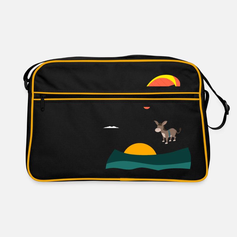 Donkey flies paraglider - Retro Bag - black/gold