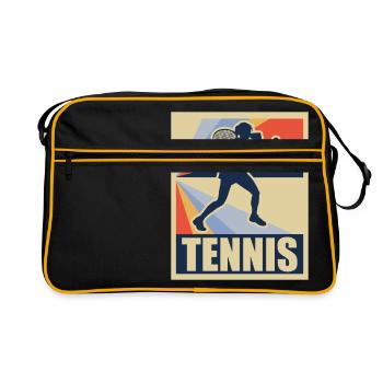 Retro tennis supplément vie cadeau - Sac Retro - noir/or - Devant