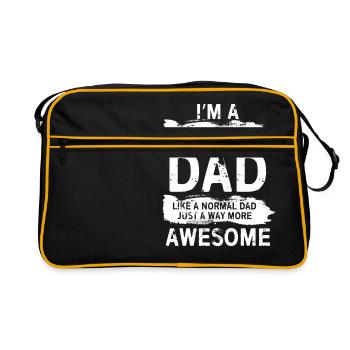 Cadeau triathlon papa papa triathlète cadeau - Sac Retro - noir/or - Devant