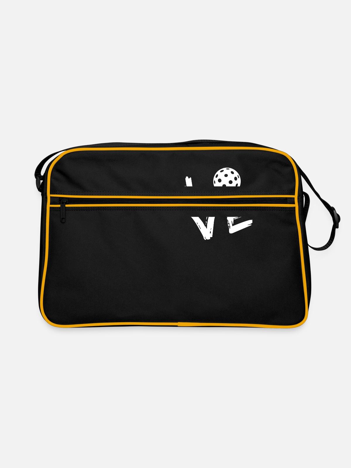 Floorball - Retro Bag - black/gold - Front