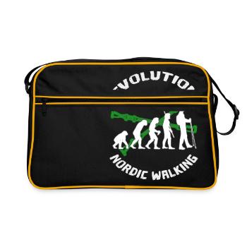 Darwin Evolution des Nordic Walking - Retro Tasche - Schwarz/Gold - Vorne