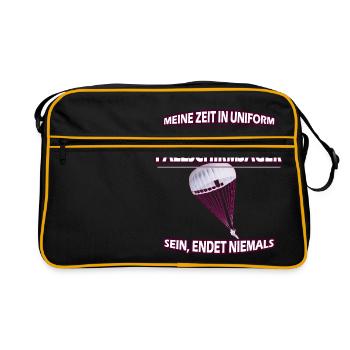 Slogan du parachutiste de la Bundeswehr - Sac Retro - noir/or - Devant