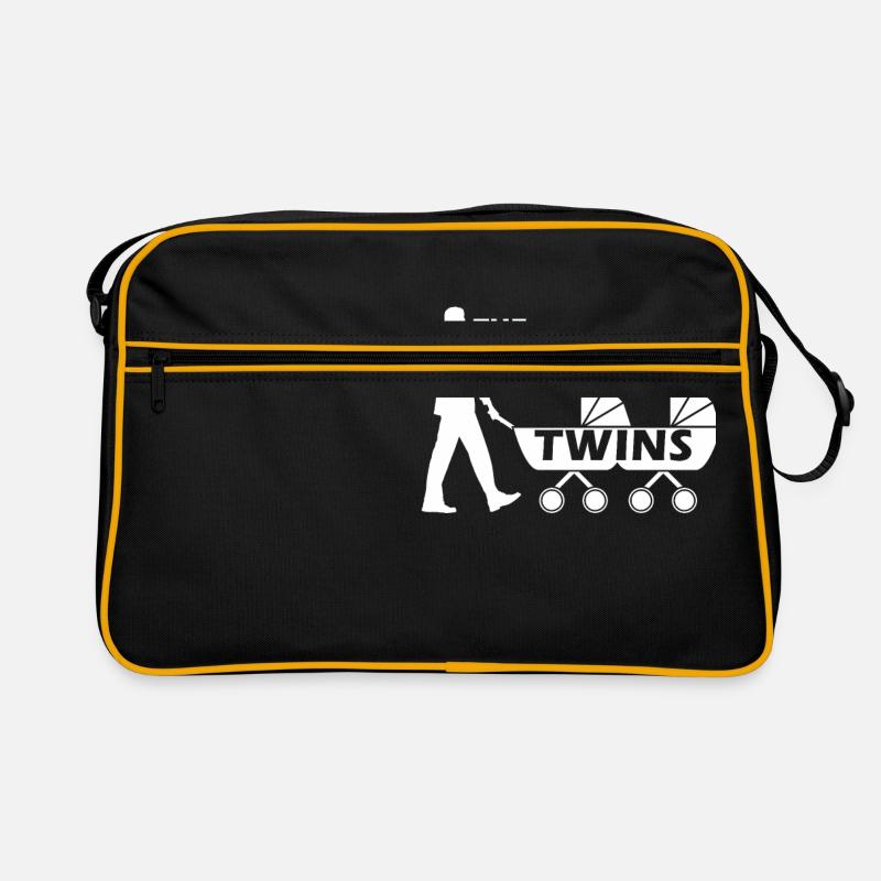 The Walking Twins - Retro Bag - black/gold
