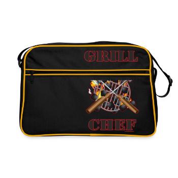 BBQ - Grill Chef - Barbecue Grill et Equipement Grill - Sac Retro - noir/or - Devant