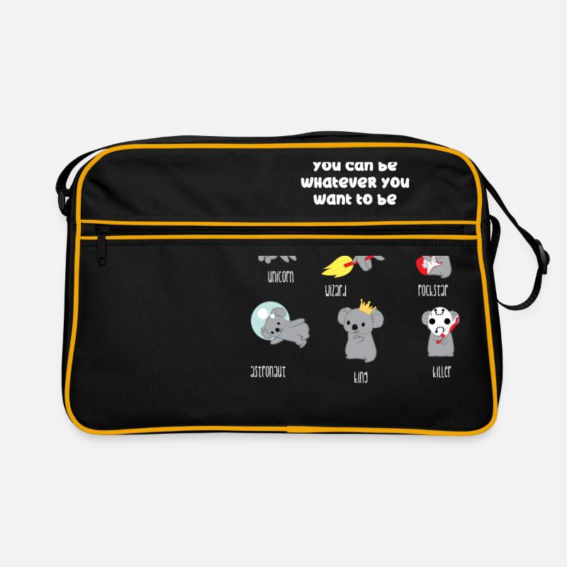 Koala - Koala Bear - Koala Bear - Be Different - Retro Bag - black/gold