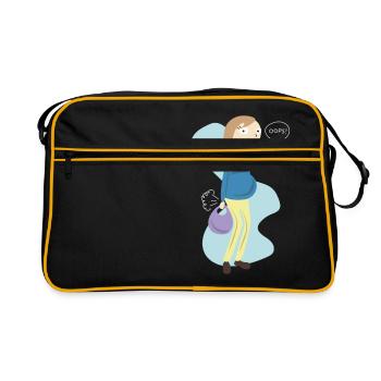 Oops pregnancy Pregnant baby belly gift - Retro Bag - black/gold - Front