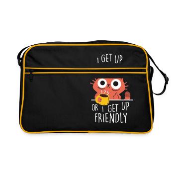 Je me lève tôt ou je me lève amicalement - Sac Retro - noir/or - Devant