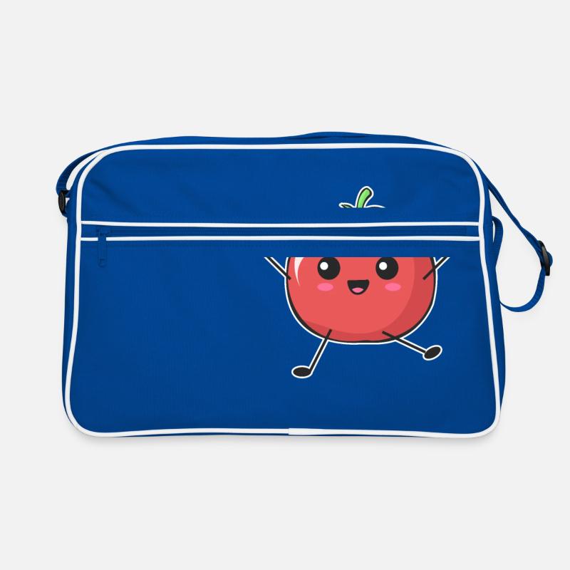 Cadeau végétarien végétarien chibi tomate dessin animé Sac Retro