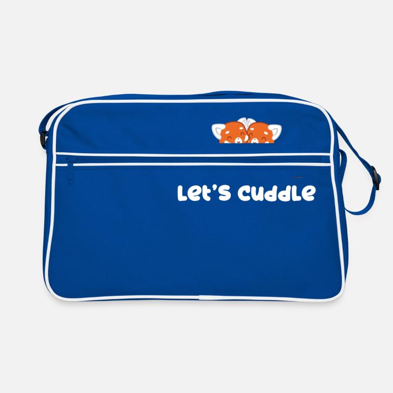 Red panda - cat bear - cuddling - petting Retro Bag