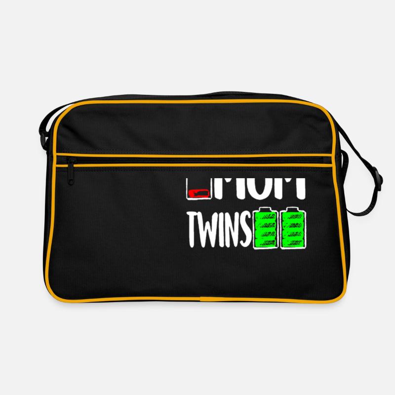 Mutter der Zwillinge Battery Low Mothers Gift Retro Tasche