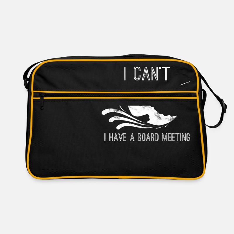 Wakeboard - wakeboarder - dire - cadeau - Sac Retro - noir/or