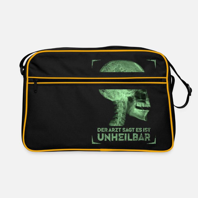 Boxen - Retro Tasche - Schwarz/Gold