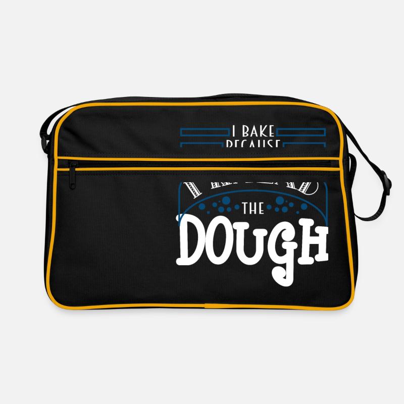 ich backe - Retro Tasche - Schwarz/Gold