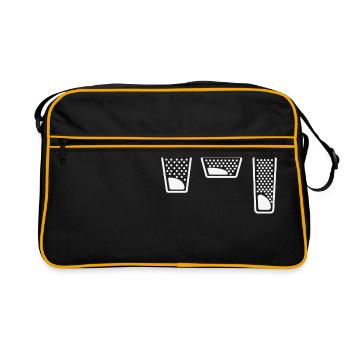 Gas brake clutch pedal racer gift - Retro Bag - black/gold - Front