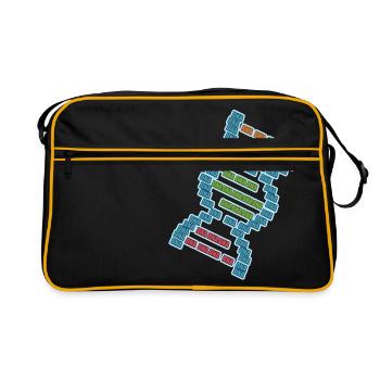 DNA strand genetic material biologist research gift - Retro Bag - black/gold - Front