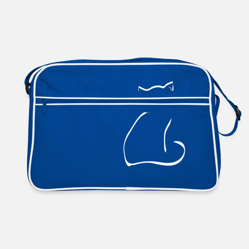 Katze Kätzchen Geschenkidee Silhouette Retro Tasche
