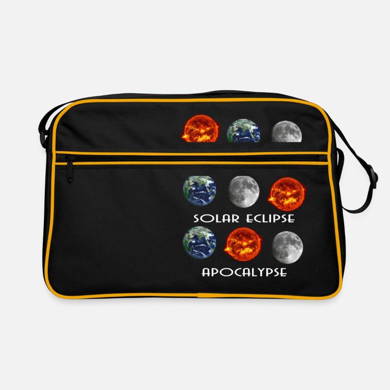 Eclipse Lunaire Eclipse Solaire Apocalypse - Sac Retro - noir/or