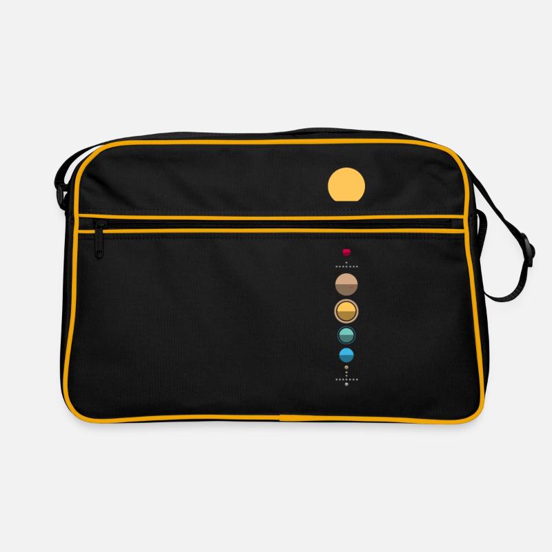 Minimalistic solar system - sun, planets Retro Bag