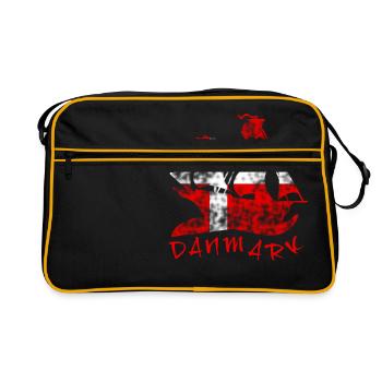 Drapeau danois - Sac Retro - noir/or - Devant