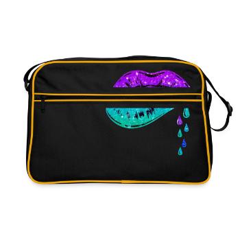 Melting lips - Retro Bag - black/gold - Front