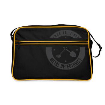 Sondler sondeln sondeur viseur cadeau 0572 - Sac Retro - noir/or - Devant