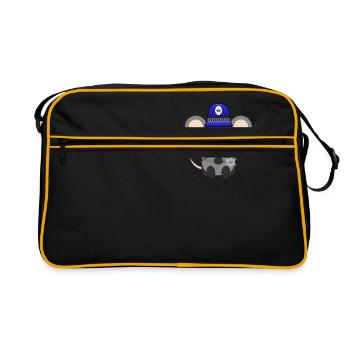 Police Mouse, Sheriff Cops Policeman Police Animal - Retro Bag - black/gold - Front