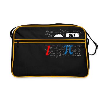 Math T-Shirt Drôle Pi Soyez rationnel - Sac Retro - noir/or - Devant