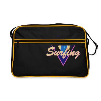summer sun sunshine - Retro Bag - black/gold - Front