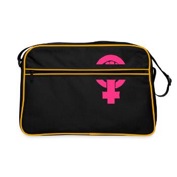 Droits de la femme émancipation poing de grève des femmes - Sac Retro - noir/or - Devant