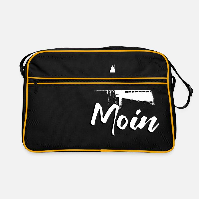 Moin for northern lights with Obereversand lighthouse Retro Bag