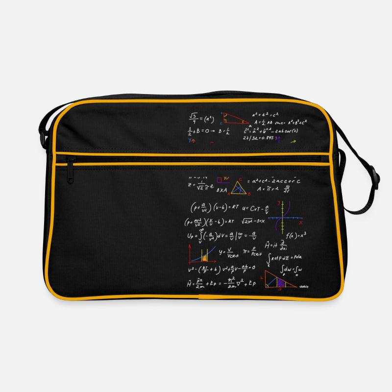 Math teacher formulas math physics - Retro Bag - black/gold