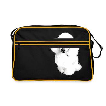 Chiot doux caniche - Sac Retro - noir/or - Devant