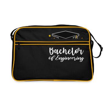 Bachelor of Engineering Geschenk - Retro Tasche - Schwarz/Gold - Vorne