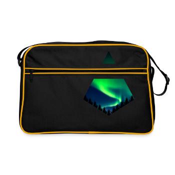 Aurora Borealis - Polarlichter - Retro Bag - black/gold - Front