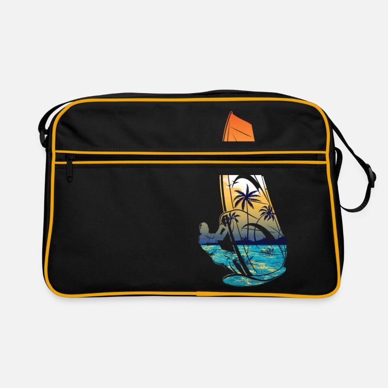 Windsurfen Windsurfing Surfen Surfing Geschenk Retro Tasche
