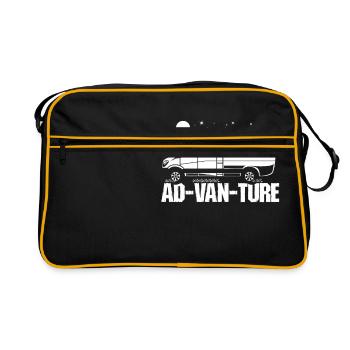 Camper Bus Ad-Van-Ture Camping Van - Sac Retro - noir/or - Devant