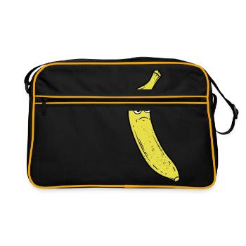 Banane en colère banane diabolique fruit diabolique fruit végétalien - Sac Retro - noir/or - Devant