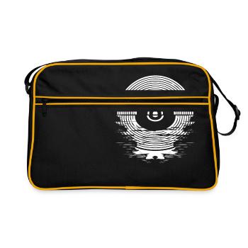 Disque vinyle cadeau | collectionneur de disques - Sac Retro - noir/or - Devant