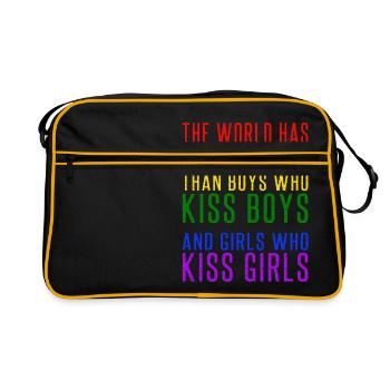 La fierté gaie dans le monde - Sac Retro - noir/or - Devant