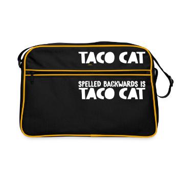 Taco Cat Is Taco Cat Spelled Backwards |Funny| - Retro Bag - black/gold - Front