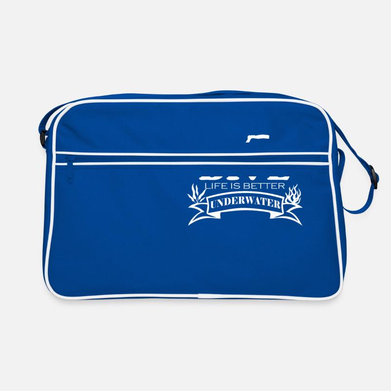 Dive life is better underwater Retro Tasche